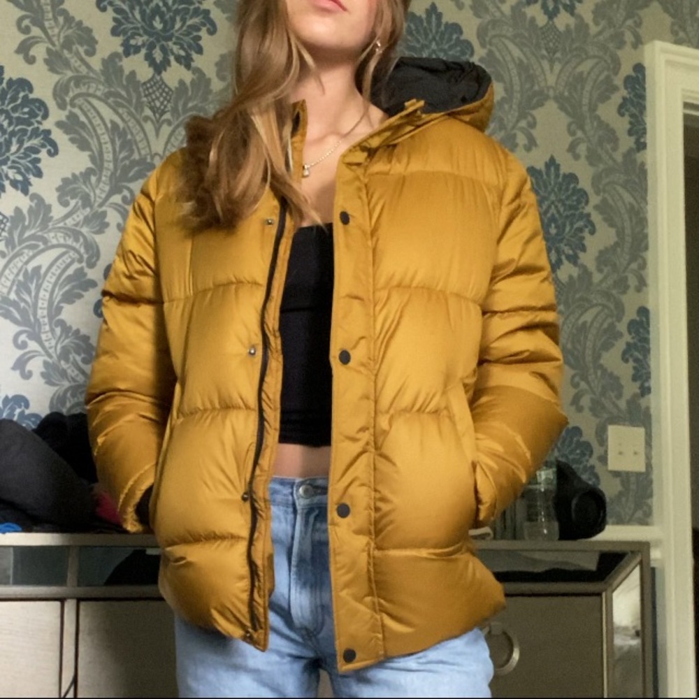 Gold Zara Puffer Jacket